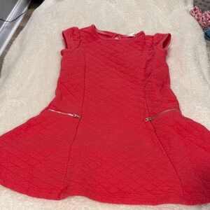 Gymboree Quilted Pink Dress with Zipper Accents